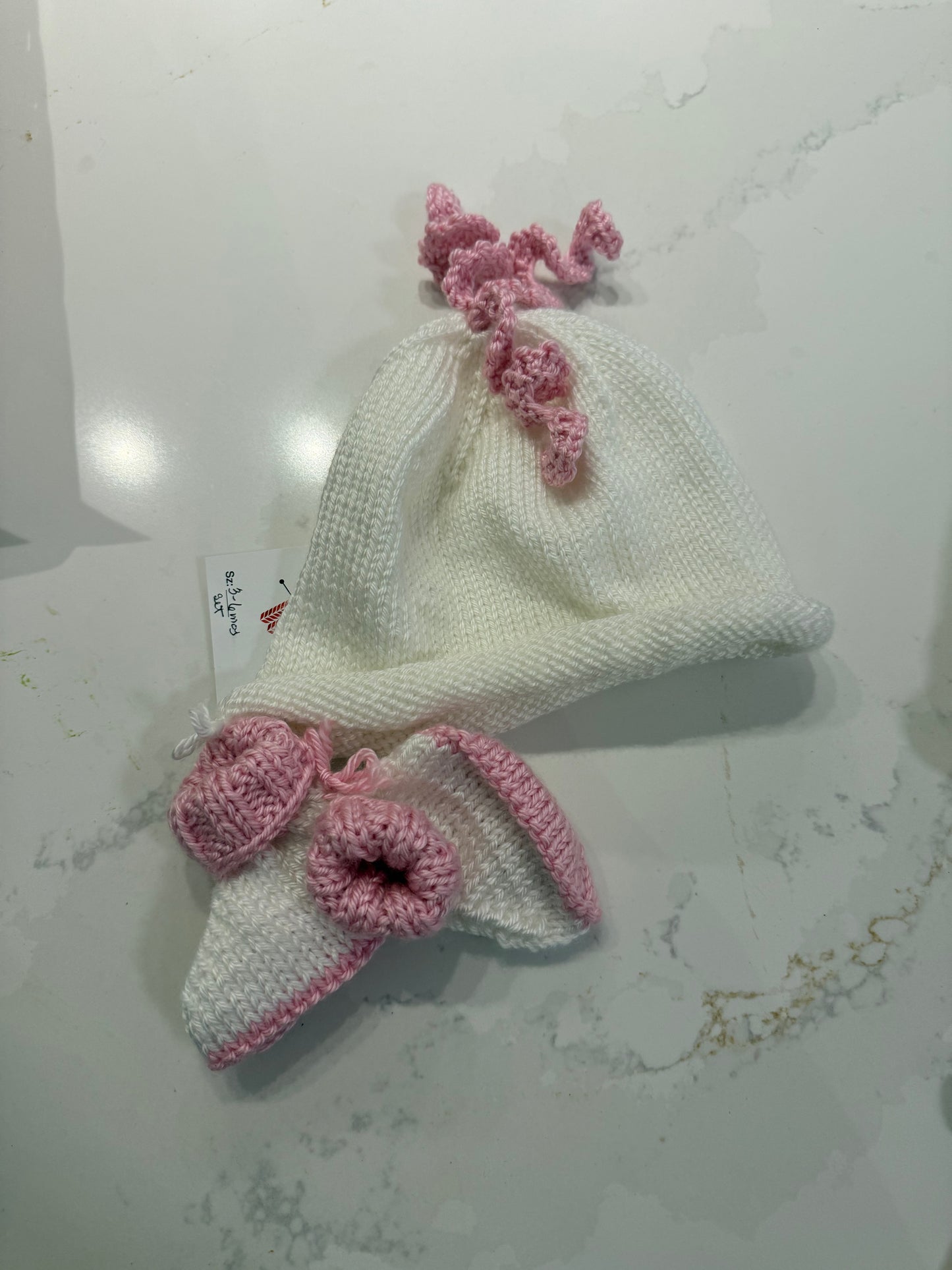 Knit From The Heart - Hand Knitted Hat and Boots Set 3 - 6 Months