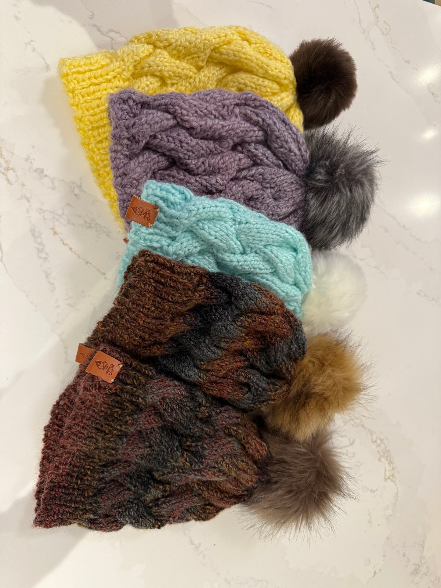 Grauntie Carol Designs - Handknitted Cable Knit Toques