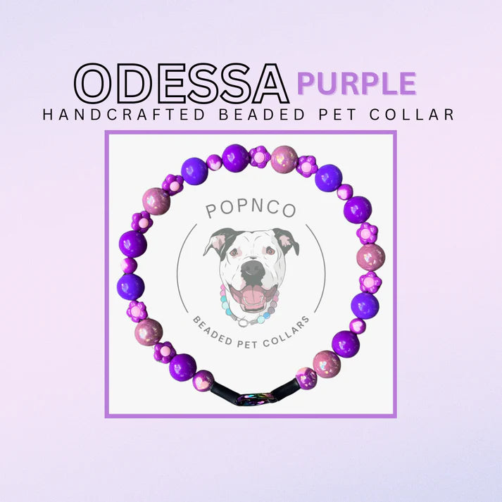 POPNCO Handcrafted Beaded Pet Collars - 17" Collars