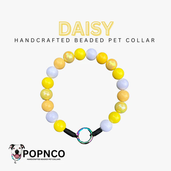 POPNCO Handcrafted Beaded Pet Collars - 16" Collars