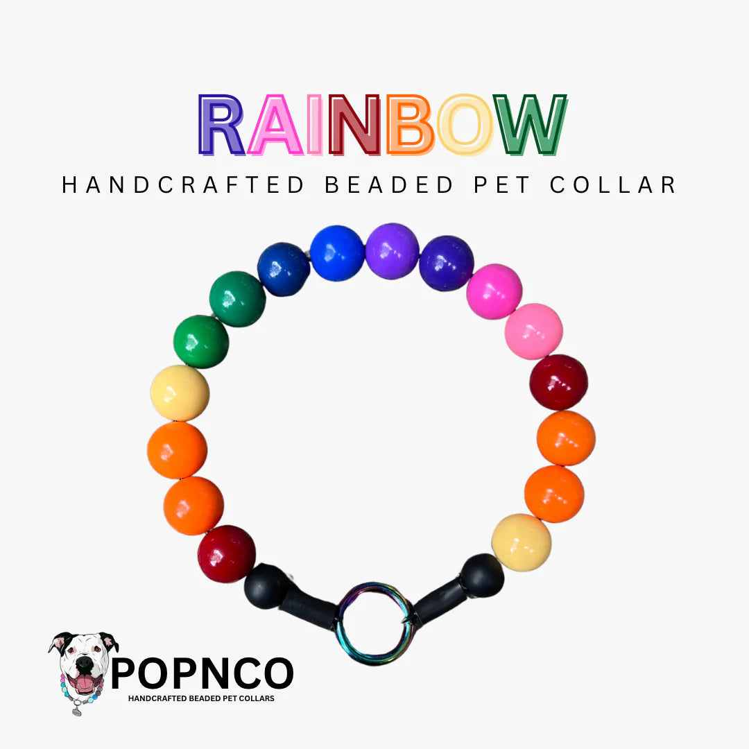 POPNCO Handcrafted Beaded Pet Collars - 18" Collars