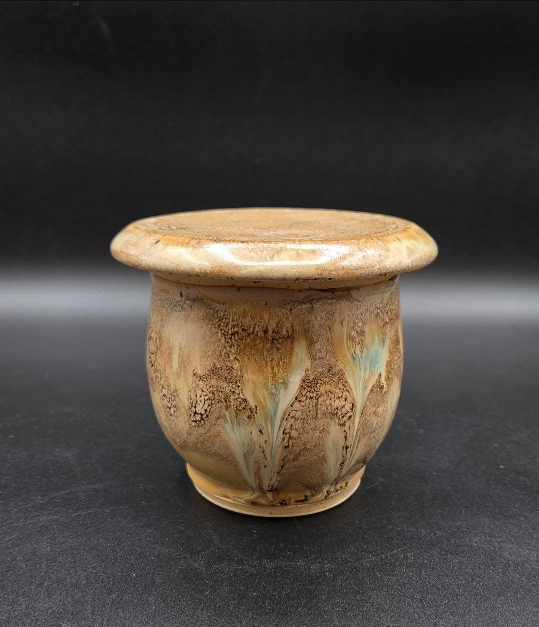 CM Pottery - tan tornado butter bell
