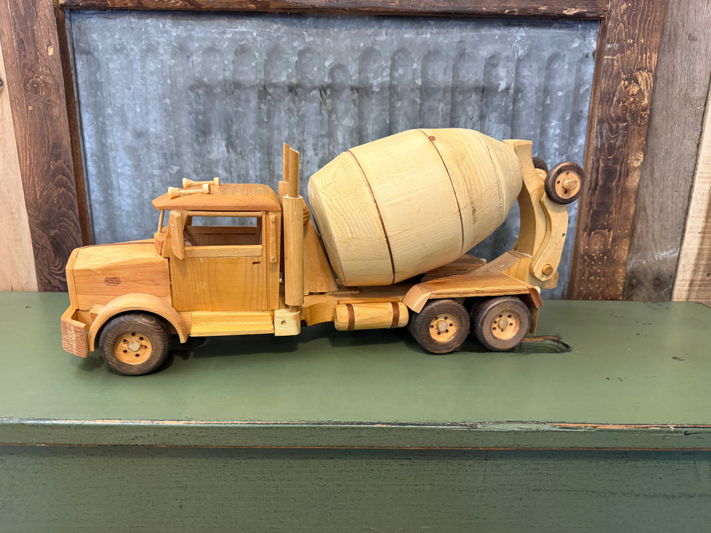 Indy Dee - Handcrafted Wooden Cement Truck