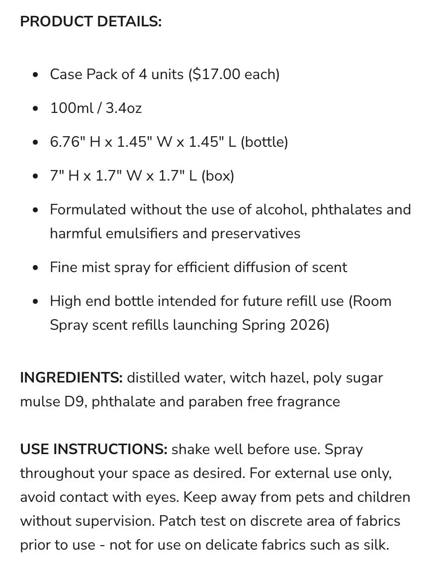 Canvas Candle Company - Room Spray