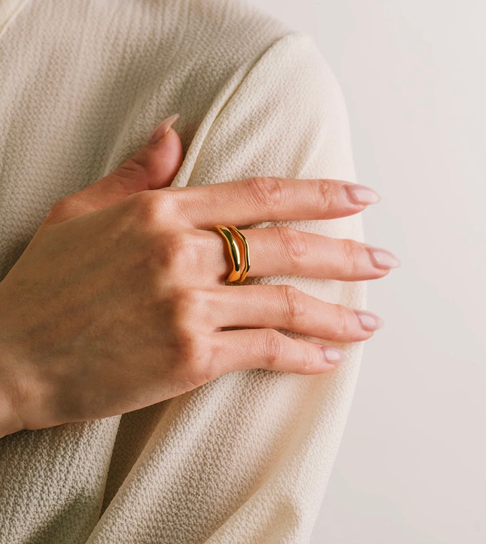 Lover’s Tempo - Coral Ring Set - Size 8