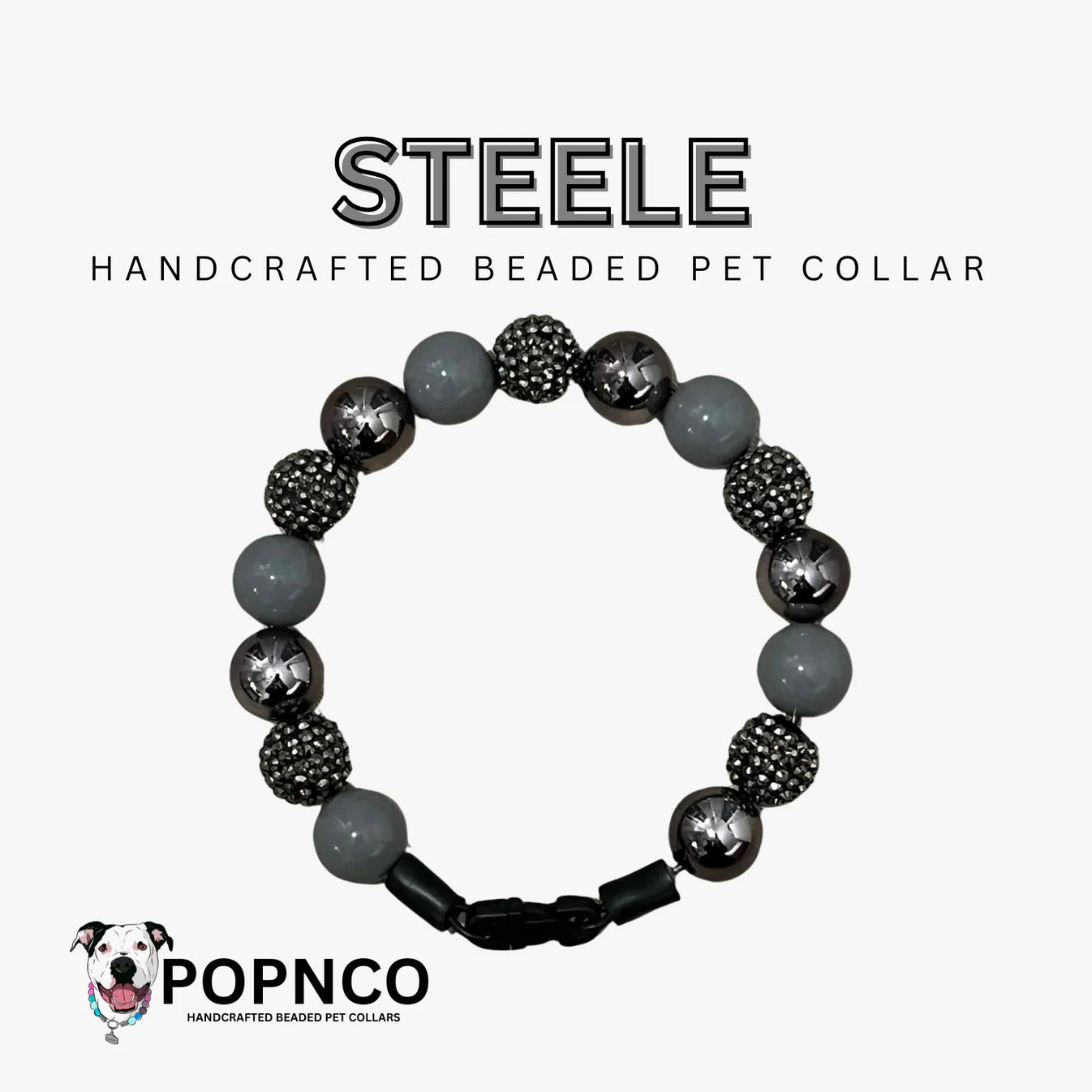 POPNCO Handcrafted Beaded Pet Collars - 12" Collars