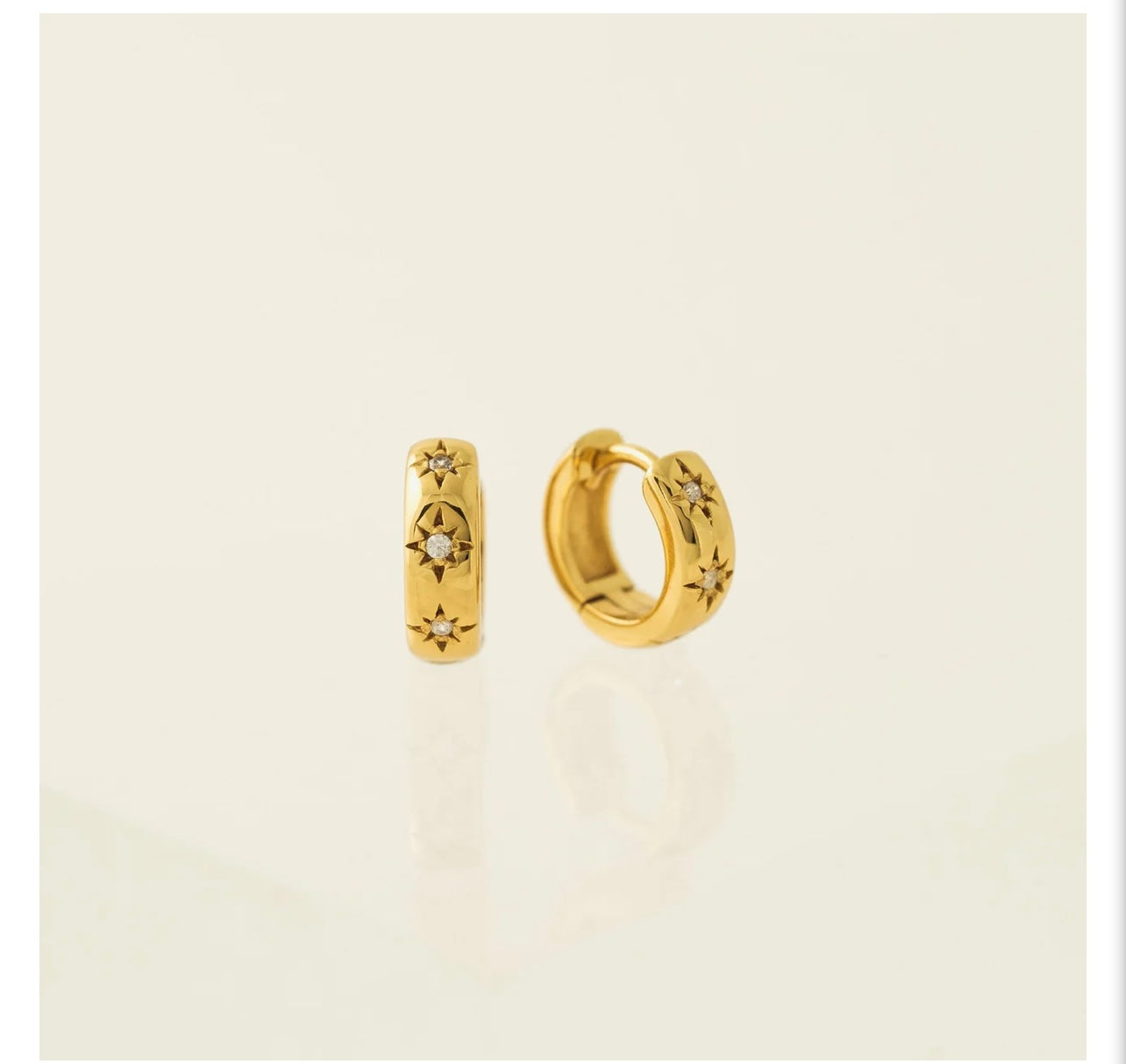 Demi-Fine Twinkle Huggie Hoop Earrings