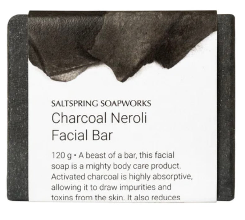 Saltspring Soapworks - Charcoal Neroli Face Soap