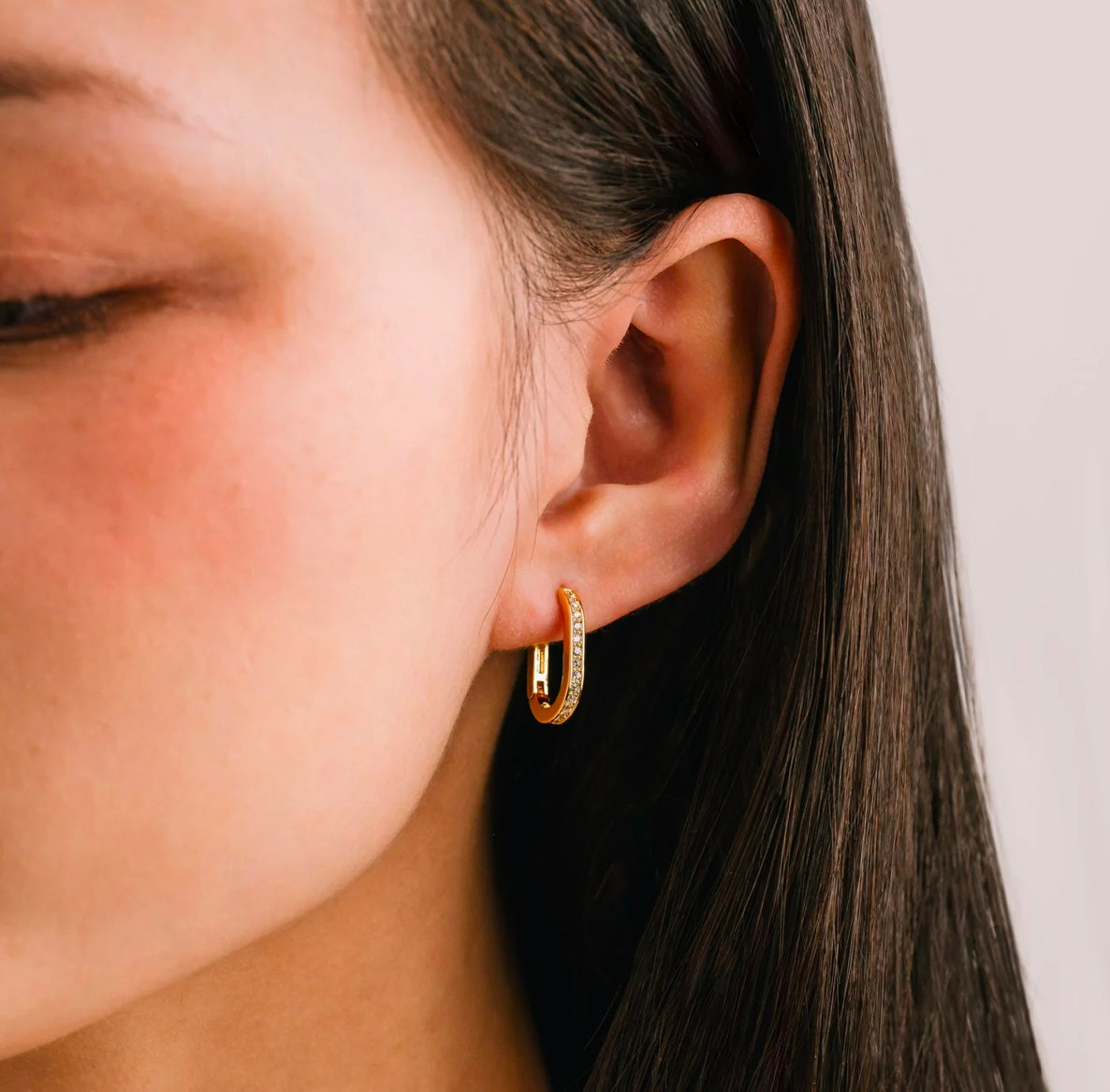 Lover’s Tempo - Solana Paperclip Hoop Earrings - Gold