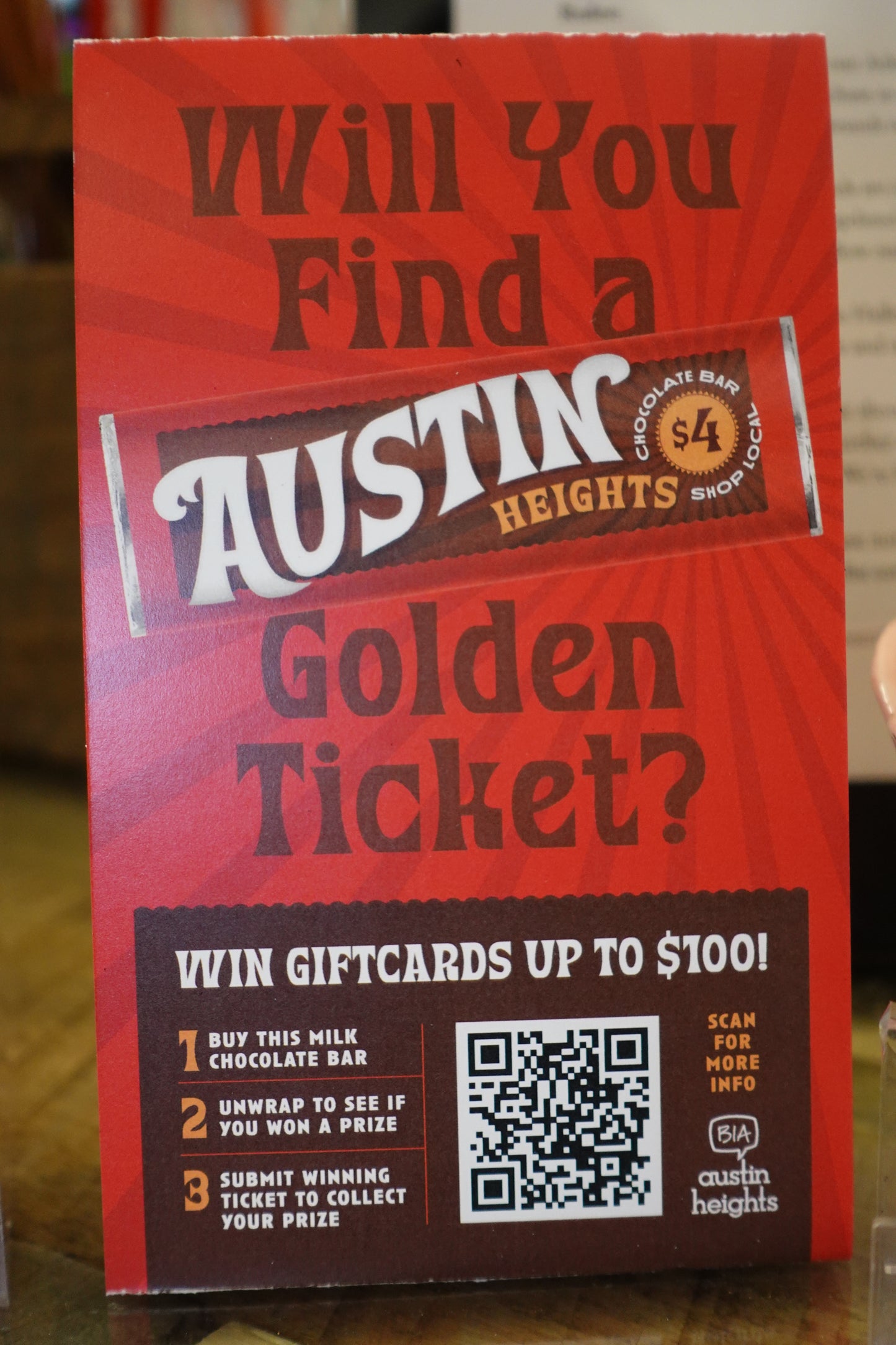 Austin Heights - Golden Ticket Chocolate Bar