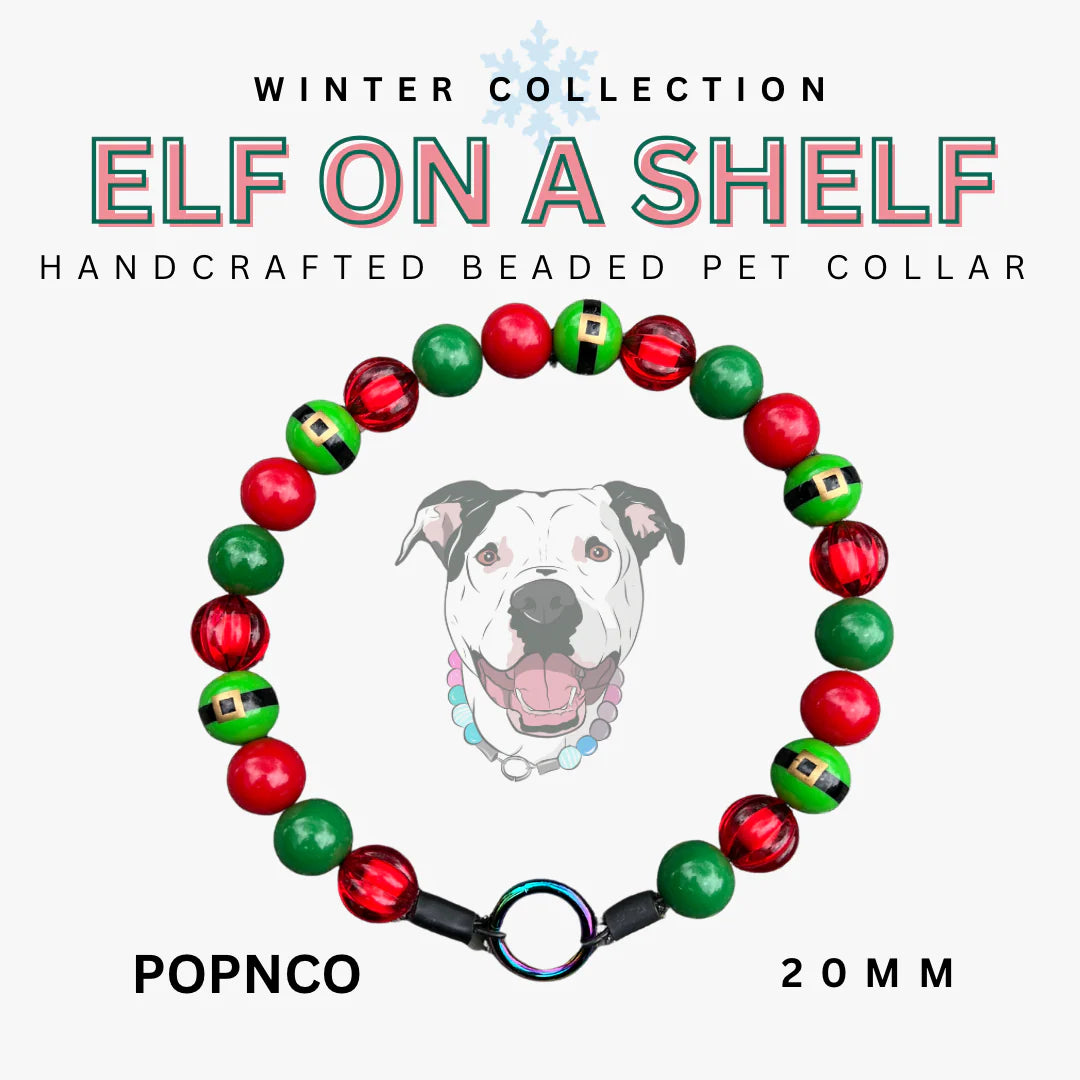 POPNCO Handcrafted Beaded Pet Collars - 17" Collars