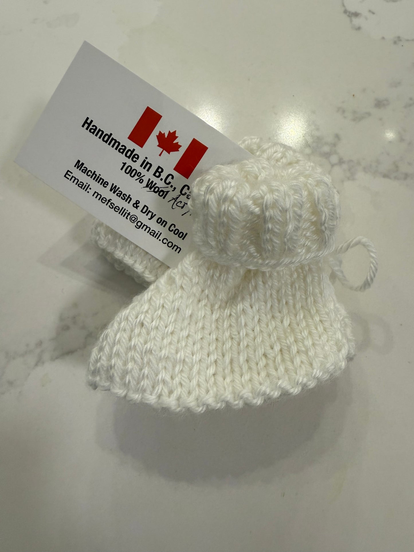 Knit From The Heart - Hand Knitted Boots Newborn - 3 months
