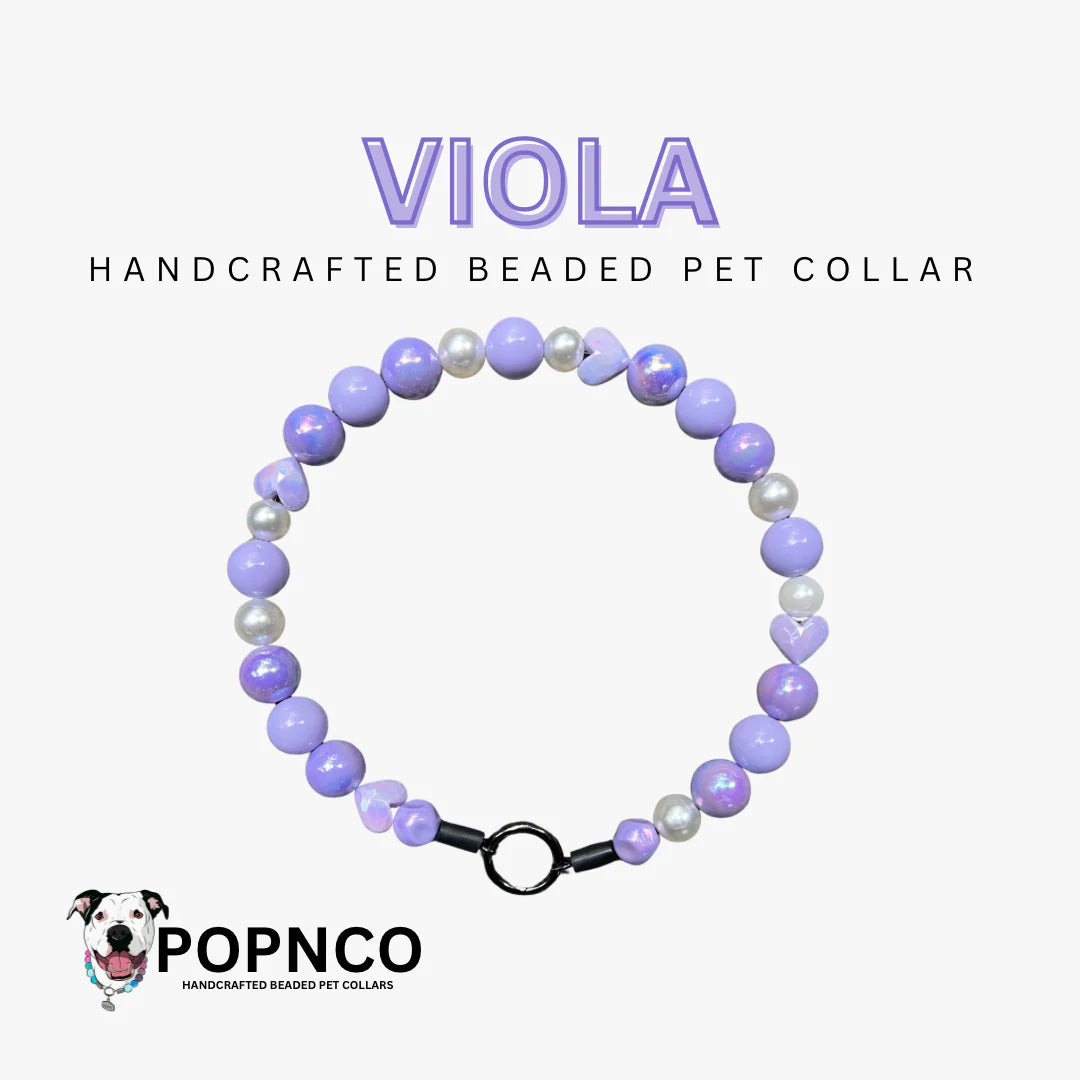 POPNCO Handcrafted Beaded Pet Collars - 18" Collars