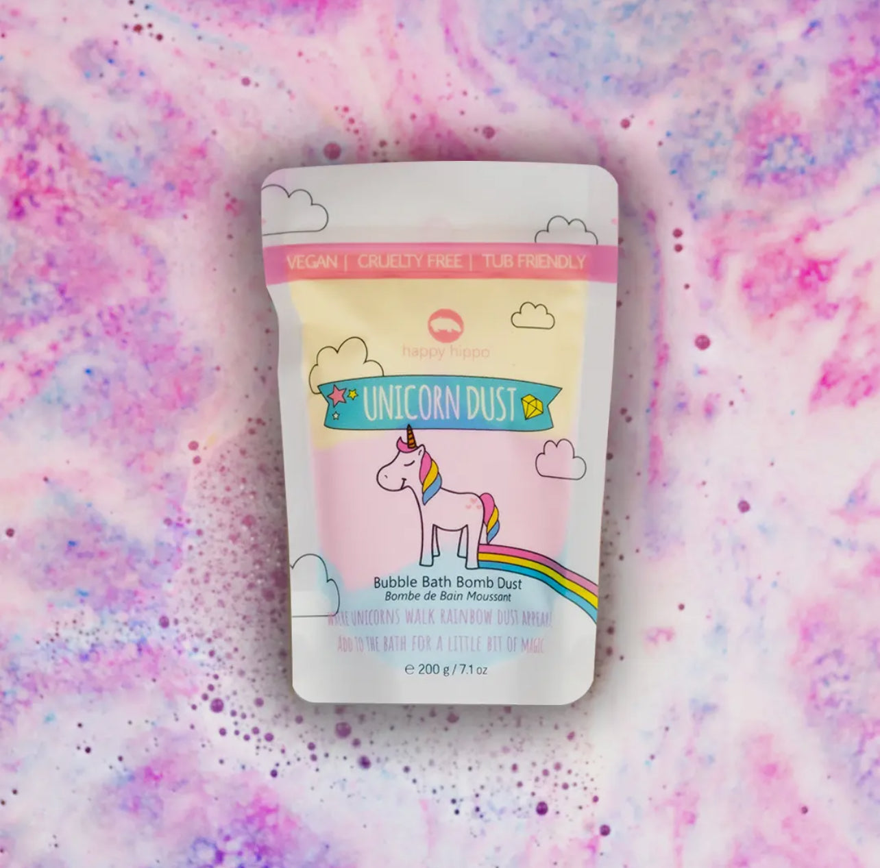 Happy Hippo - Unicorn Dust Bubble Bath Bomb Dust