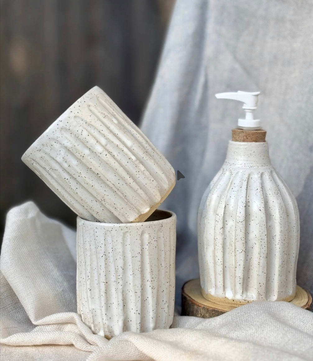 Anna Kishida Art & Ceramics - Matte White Speckle Collection