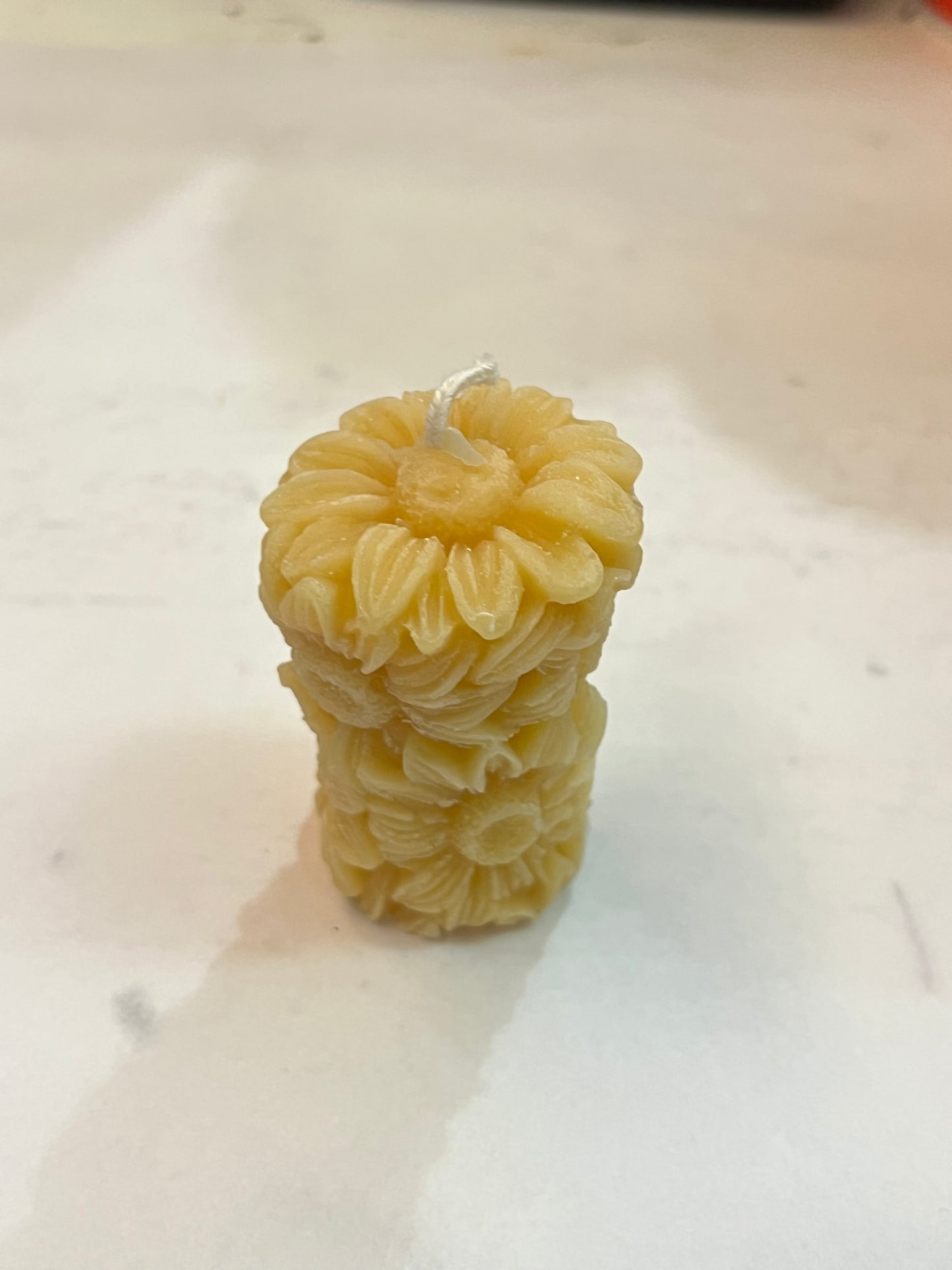 BC Bee - Sunflower Pillar Beeswax Candle