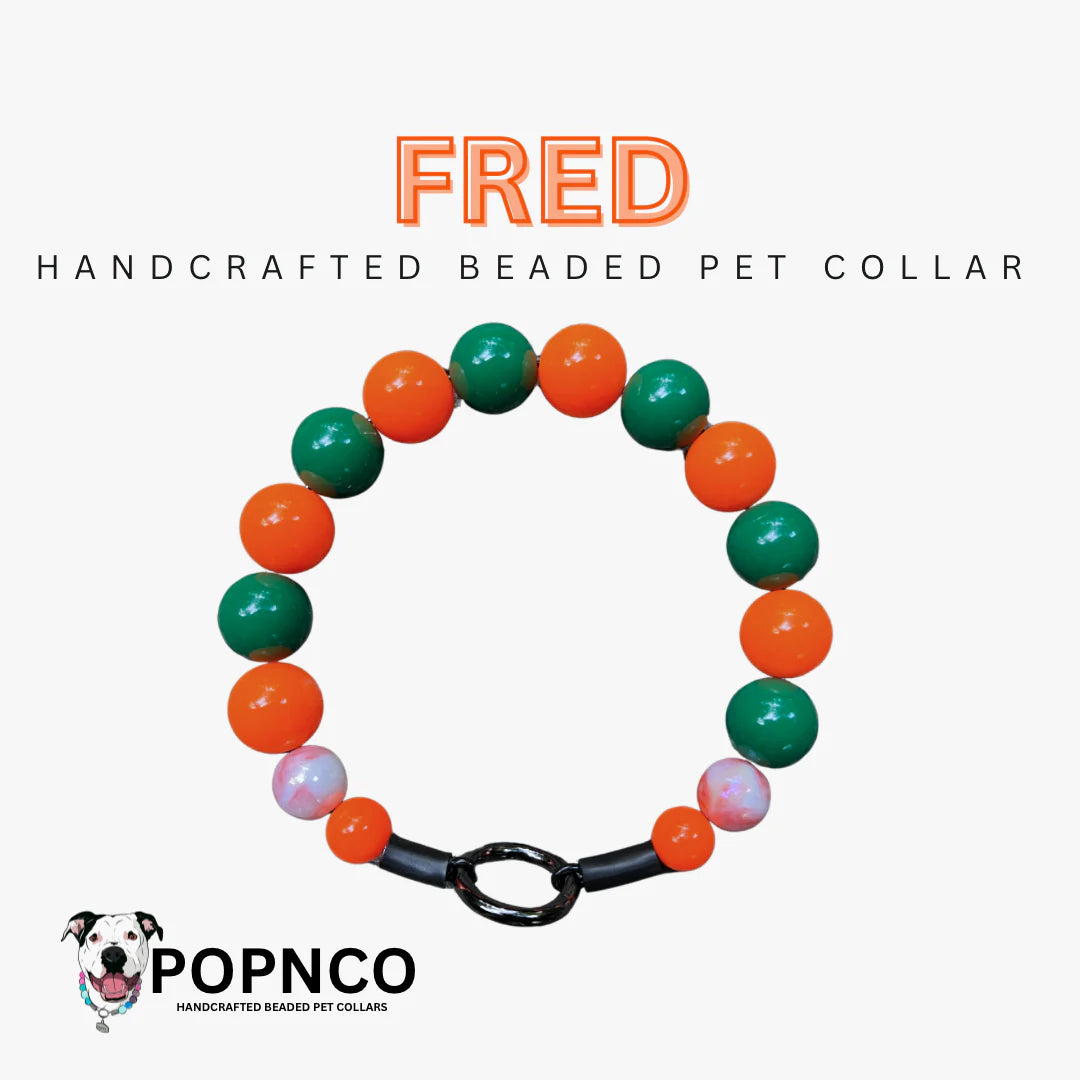 POPNCO Hand Crafted Beaded Pet Collars - 11.5" Collars
