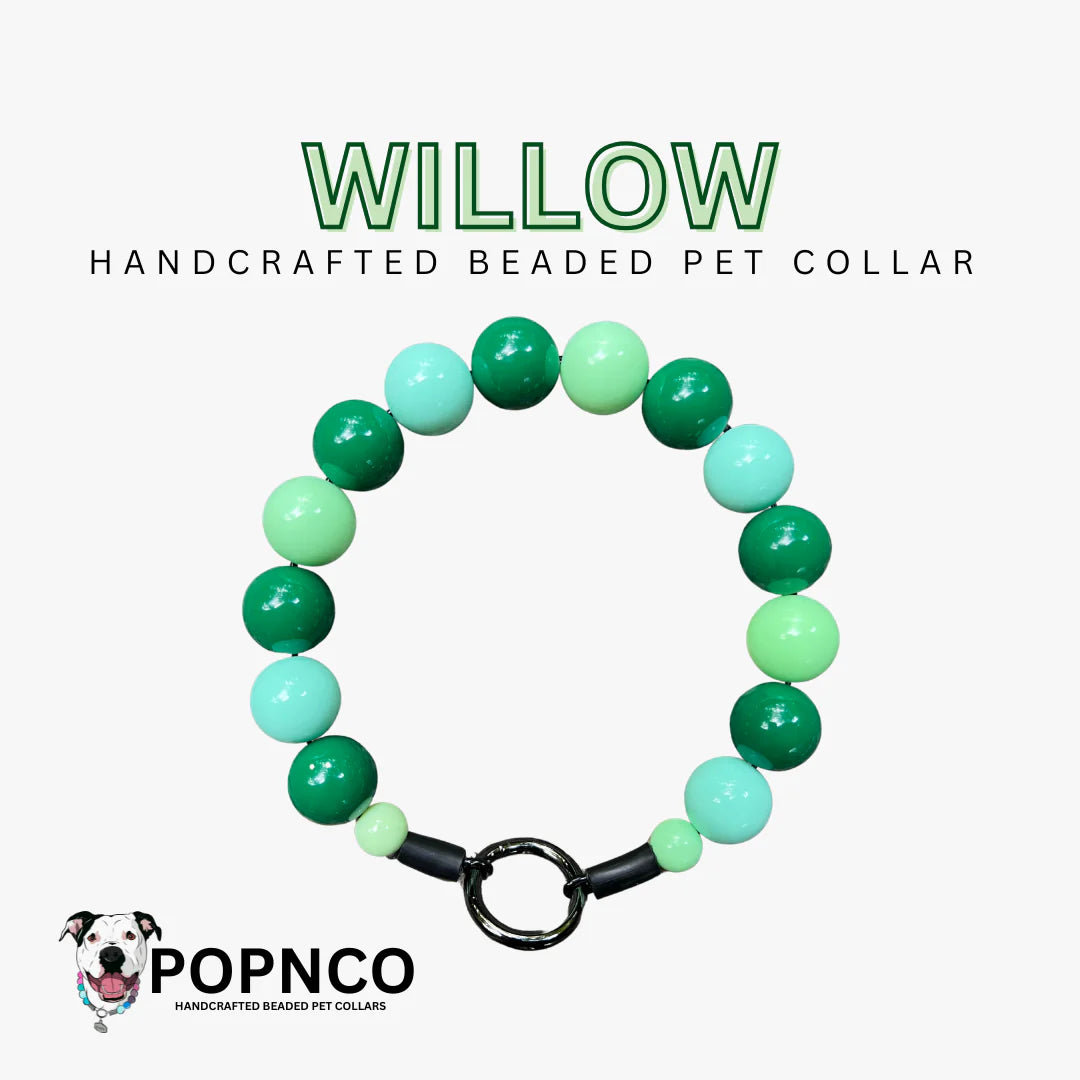 POPNCO Hand Crafted Beaded Pet Collars - 11.5" Collars