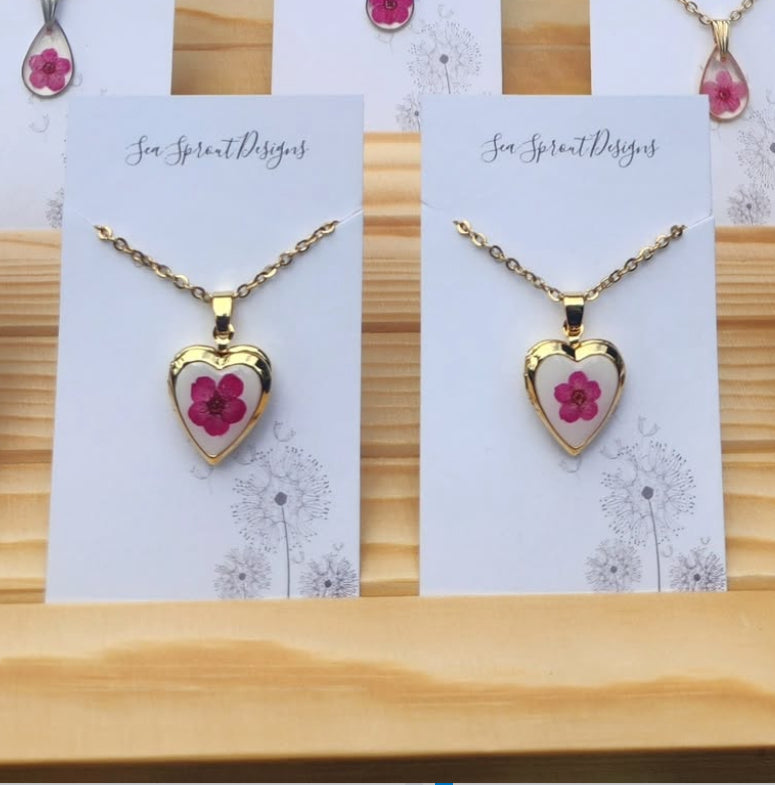 Sea Sprout Designs - Golden Small Heart Locket