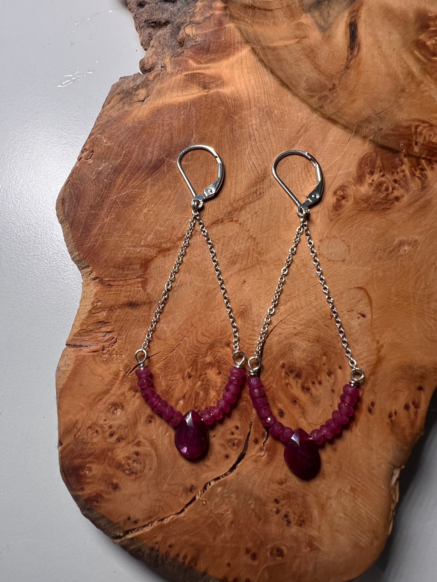 Michele Chow Designs - Ruby Sapphire Chandelier Earrings (Item 14)