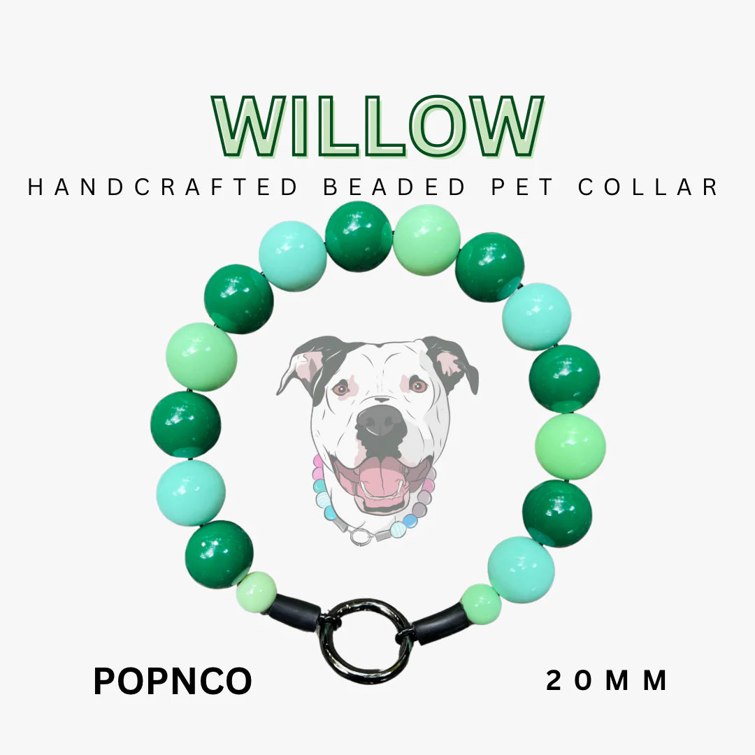 POPNCO Handcrafted Beaded Pet Collars - 17.5" Collars