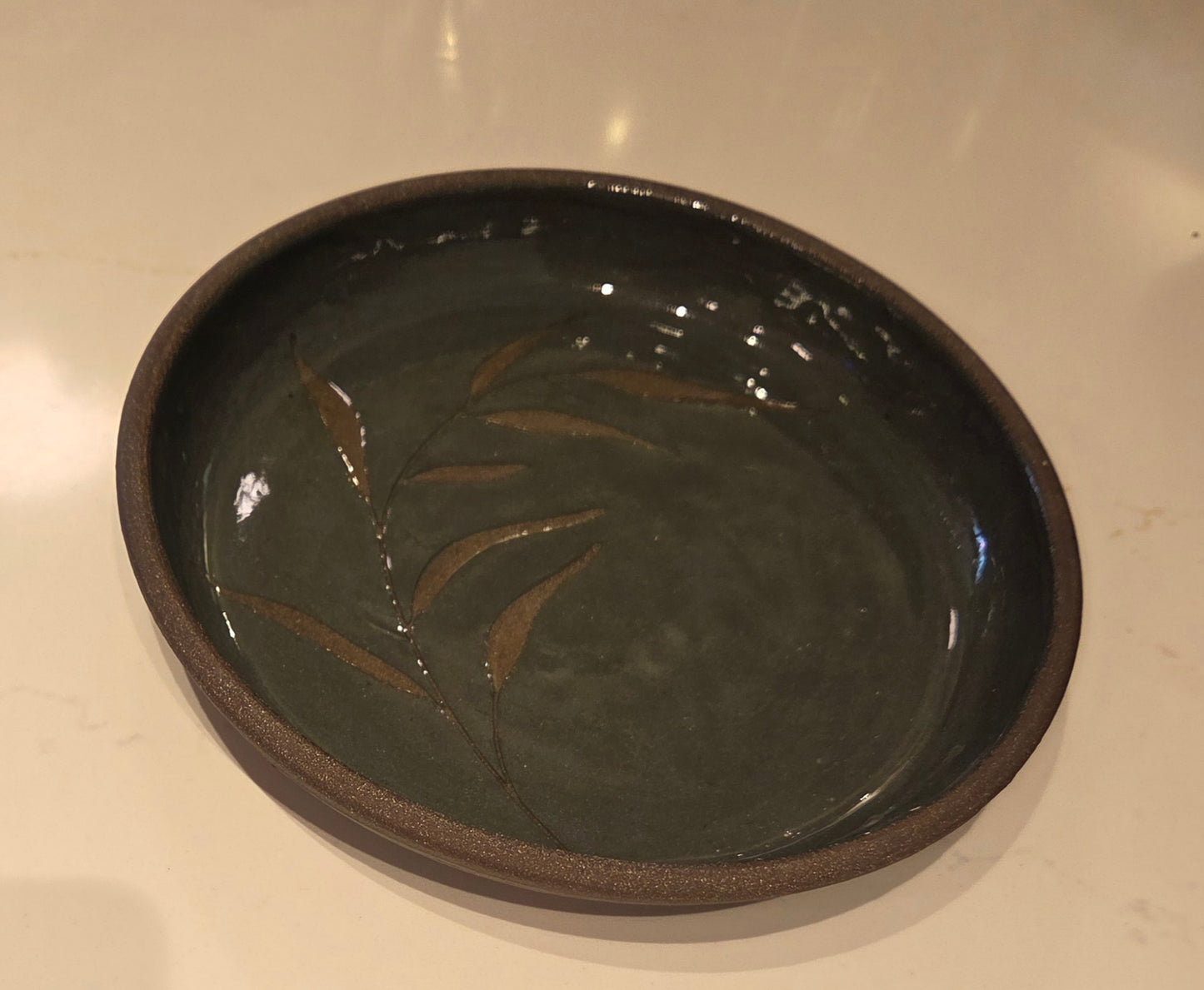 CM Pottery - Hunter Green plate