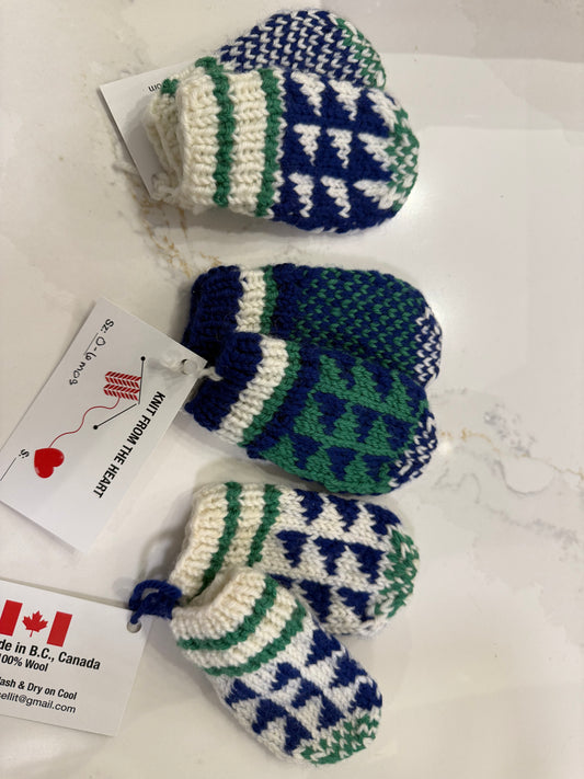 Knit From The Heart - Knitted Mittens 0 - 6 months