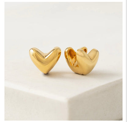 Lover’s Tempo - Heart Puff Earrings