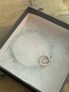 Michele Chow Designs - Aquamarine Rondelle Bracelet with Infiniti Clasp