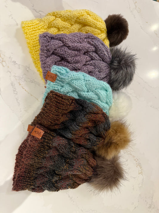 Grauntie Carol Designs - Handknitted Cable Knit Toques