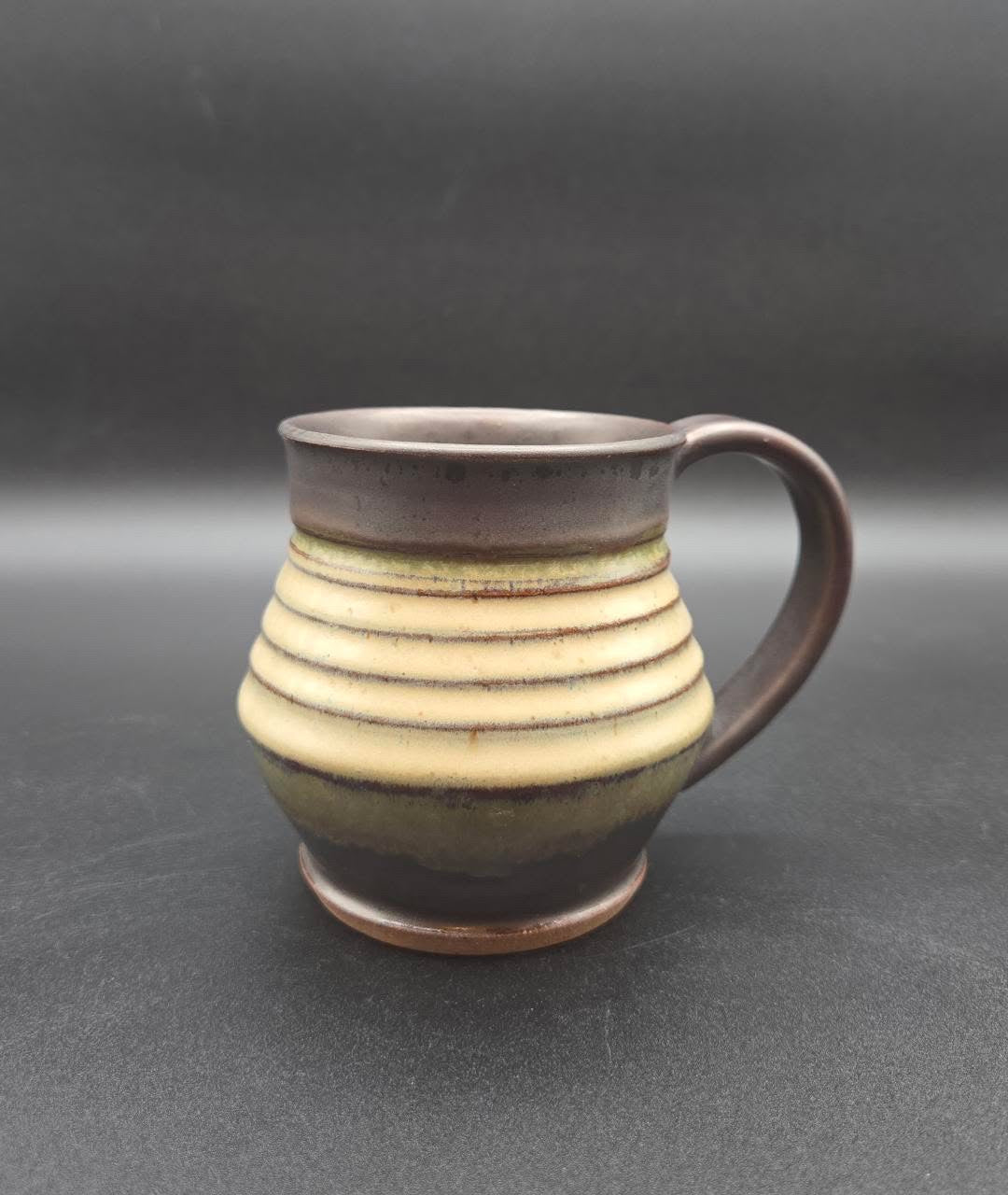 CM Pottery - cream/grey mug
