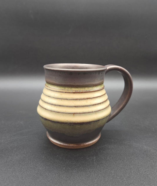 CM Pottery - cream/grey mug