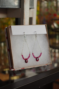 Michele Chow Designs - Ruby Sapphire Sterling Silver Drop Earrings