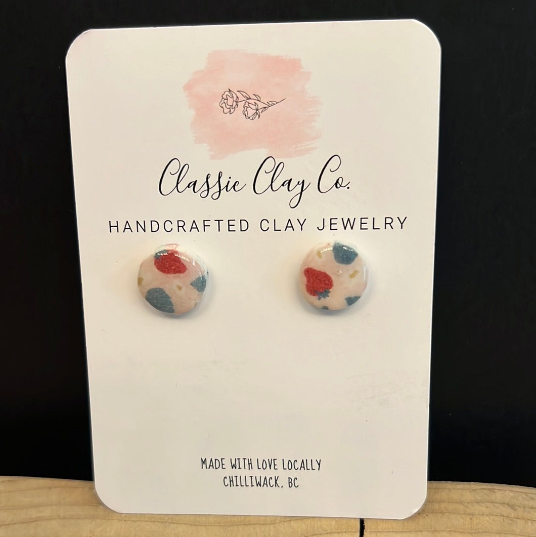 Classic Clay Co. - Round Strawberry Studs