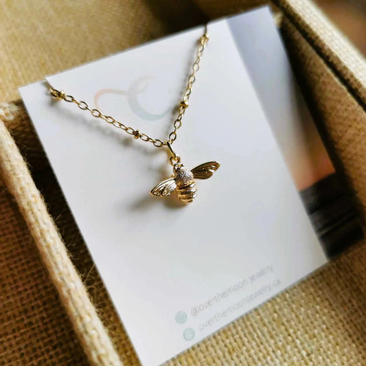 Over The Moon Jewelry - Honey Bee Necklace