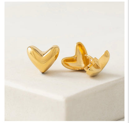 Lover’s Tempo - Heart Puff Earrings