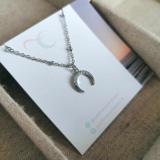 Over The Moon Jewelry - Crescent Moon Necklace