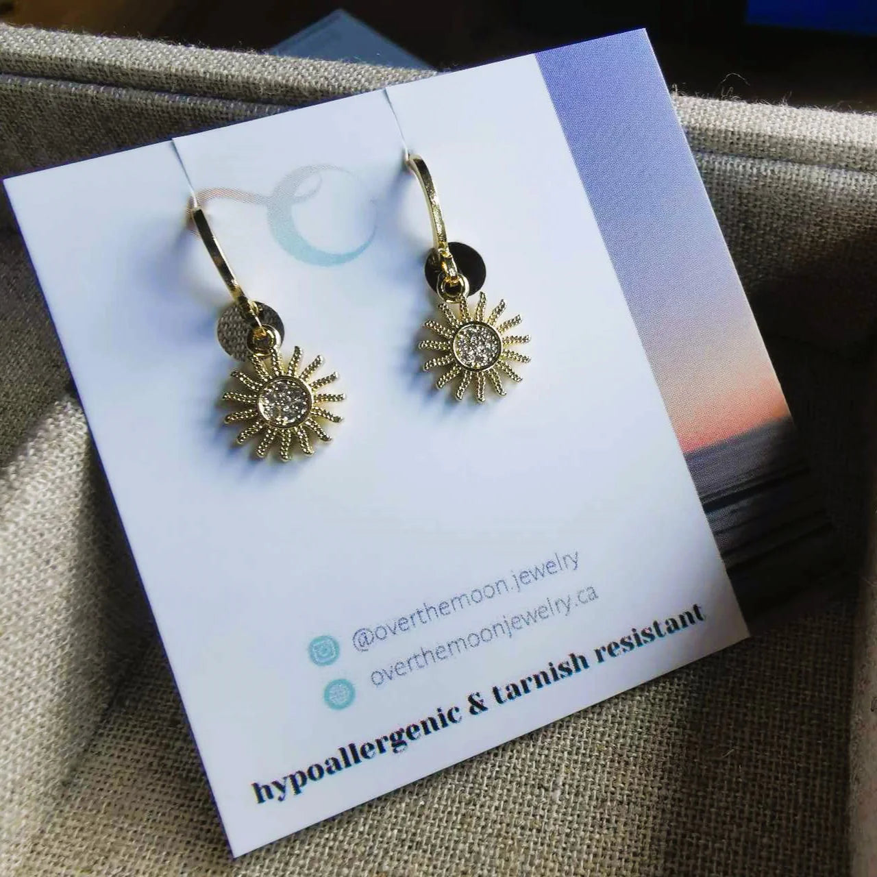 Over The Moon Jewelry - Sun Hoops