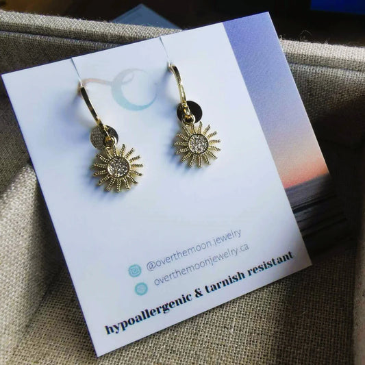 Over The Moon Jewelry - Sun Hoops