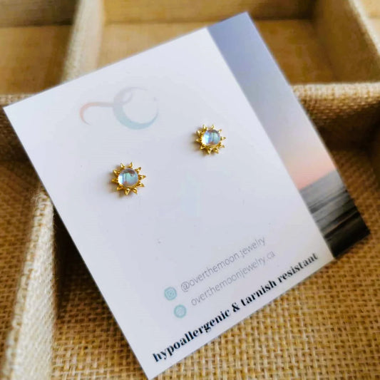 Over The Moon Jewelry - Moonstone Studs