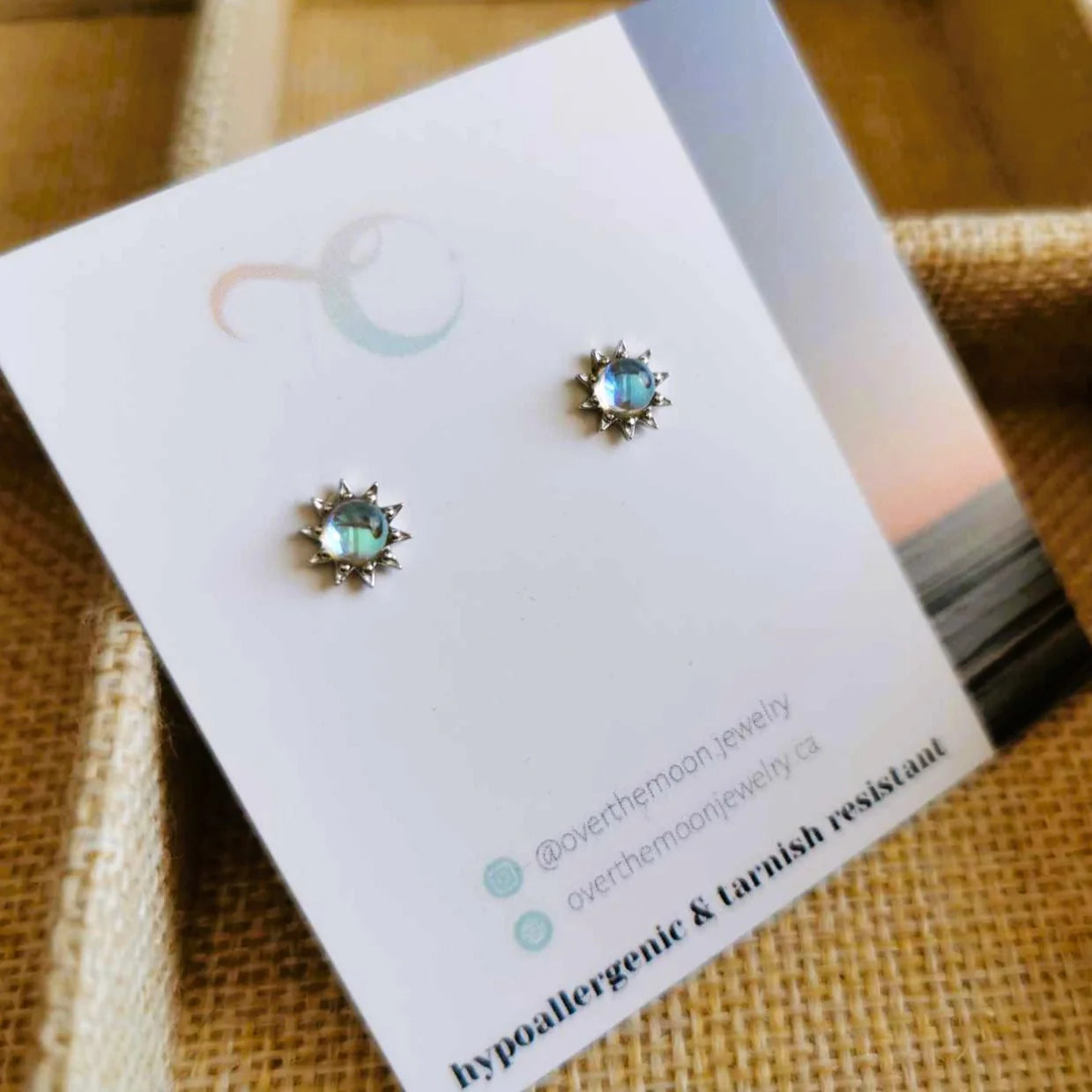 Over The Moon Jewelry - Moonstone Studs