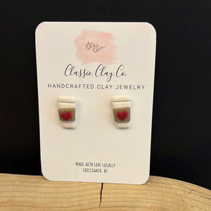 Classic Clay Co. - Heart Coffee Mug Studs