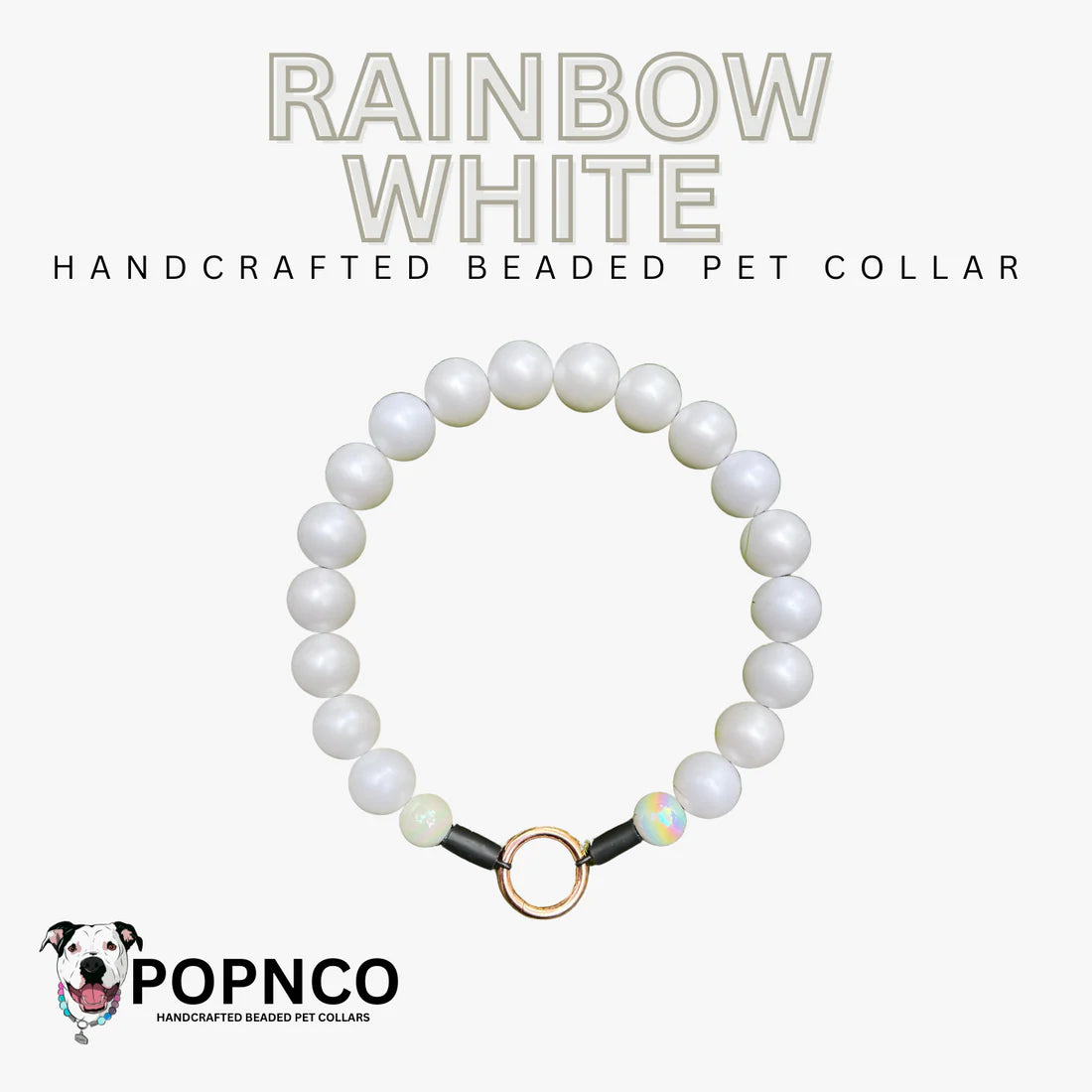 POPNCO Handcrafted Beaded Pet Collar - 12.5" Collars