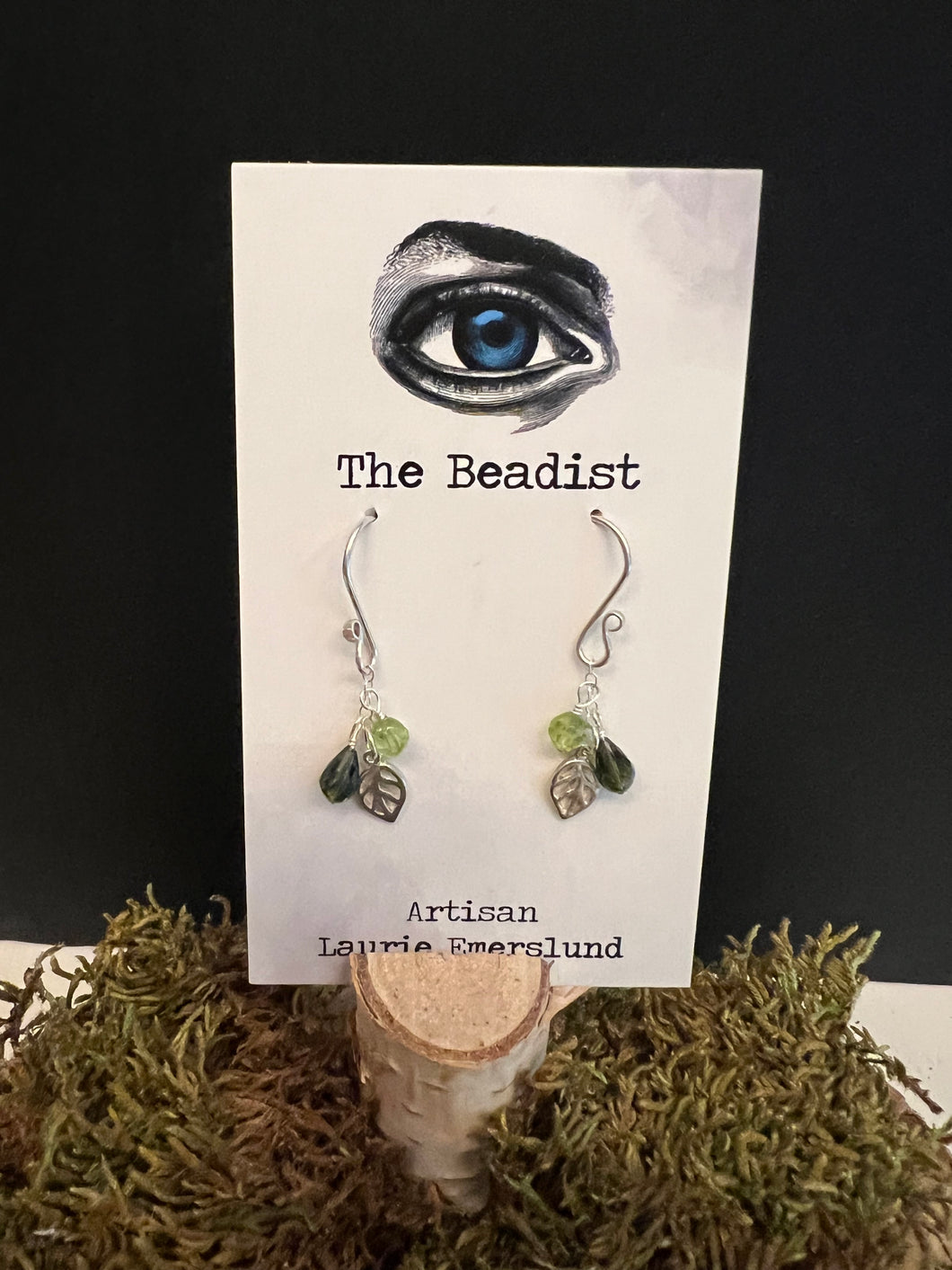 The Beadist - Green Tourmaline Peridot Sterling Silver Earrings