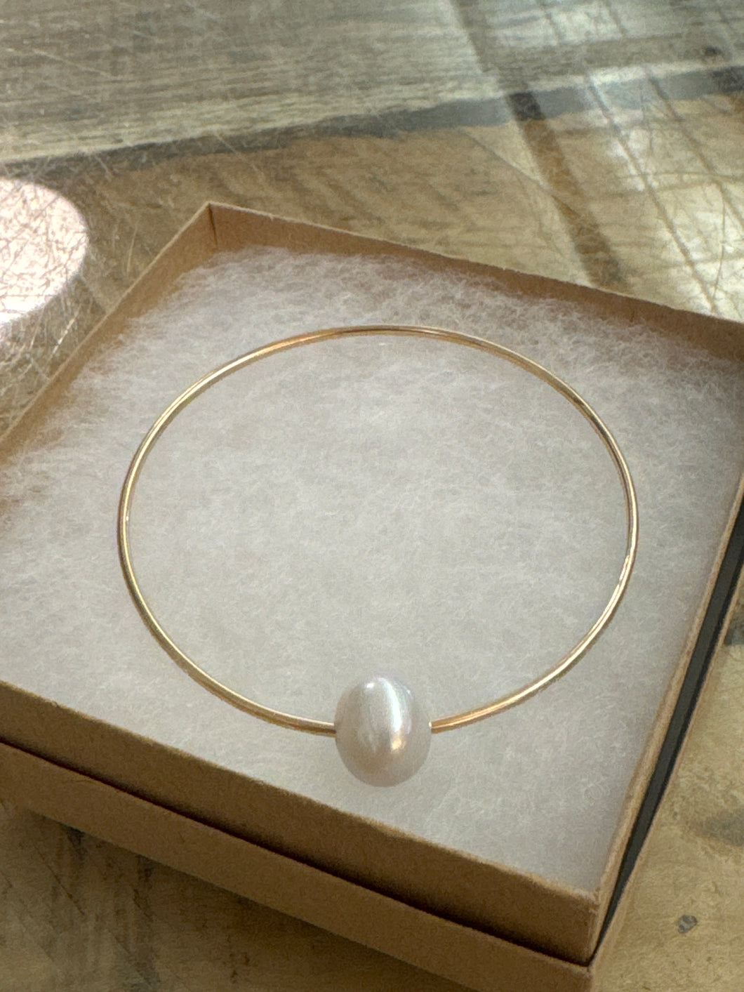 Michele Chow Designs - 14k Gold Filled Large Pearl Bangle