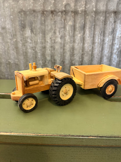 Indy Dee - Handcrafted Wooden Tractor and Trailer
