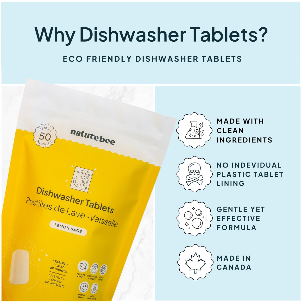 Nature Bee - Dishwasher Tablets Lemon