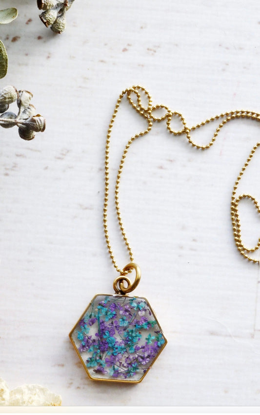 Flora and Forest - Necklace - Real Flowers