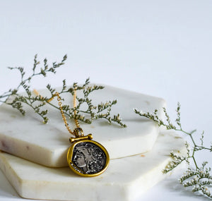 Whimsy’s Jewels - Greek Wheat Coin Necklace