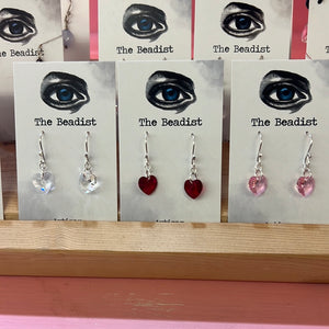 The Beadist - Heart Earrings